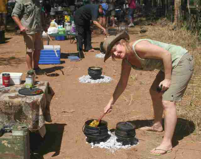 1. Lin cooks her African vegetable curry at the SVC potjie competition