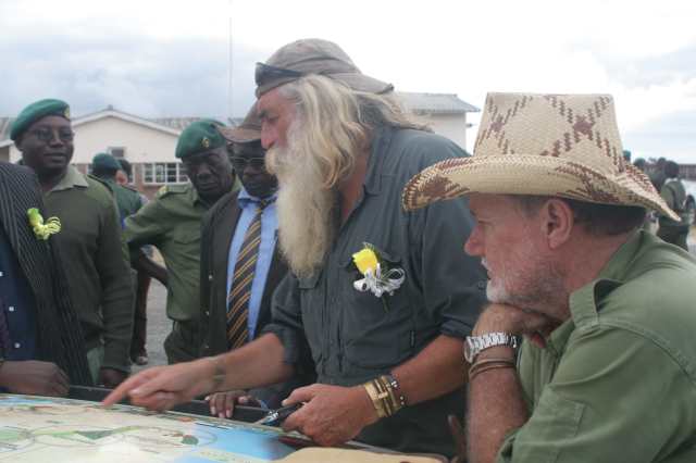 Kingsley Holgate and  Clive discuss the route