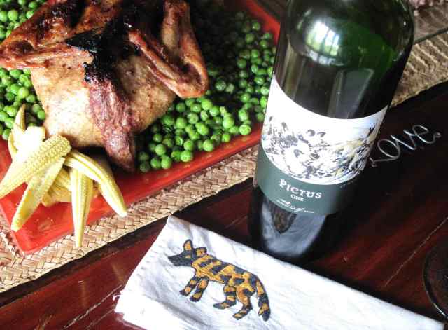 African wild dog table napkin