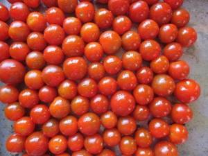 cherry tomatoes from the garden