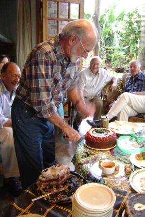 Dad Cuts his Cake