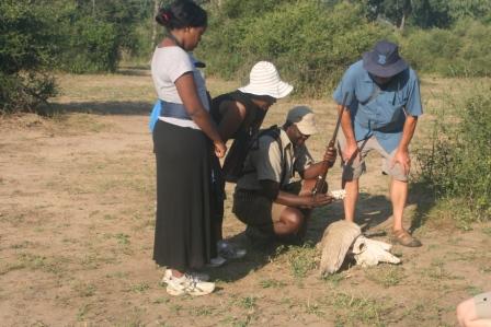 Thomas and guests on a walk