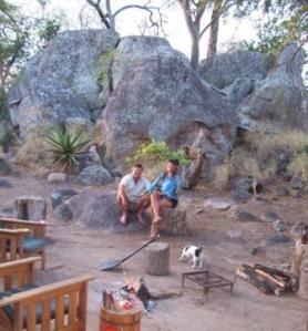 Wayne, Lorraine and Badger stay at the lion hut