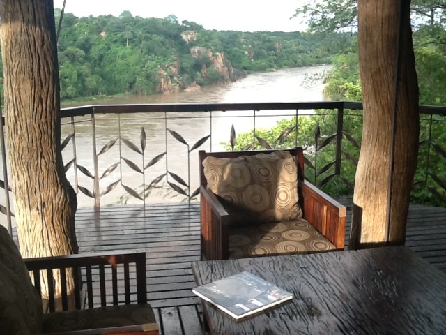 view upriver from the Chilo bar lounge