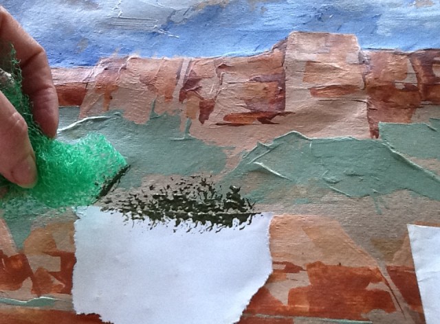 torn paper gives texture...