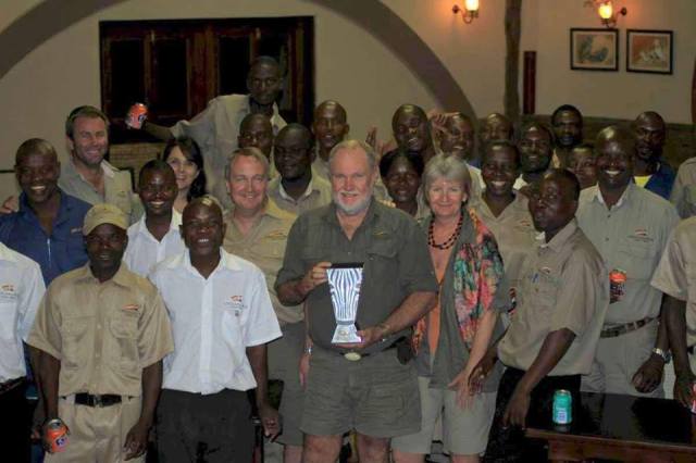 Clive Stockil and Prince William Award at Chilo Gorge Safari Lodge