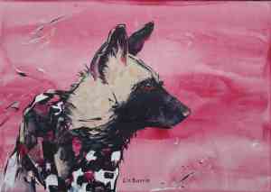 Pink Decisions acrylic on canvas paper A3 (29,5 cm x 42 cm)