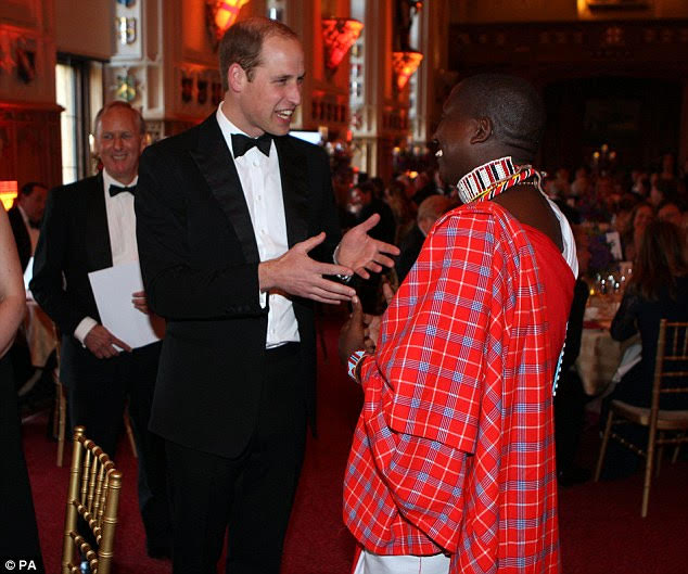 Tom Lalampaa and Prince William at Windsor Castle