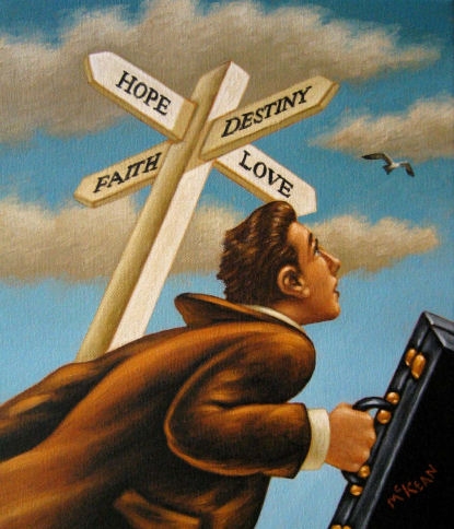 heading in the right direction...painting by Graham McKean