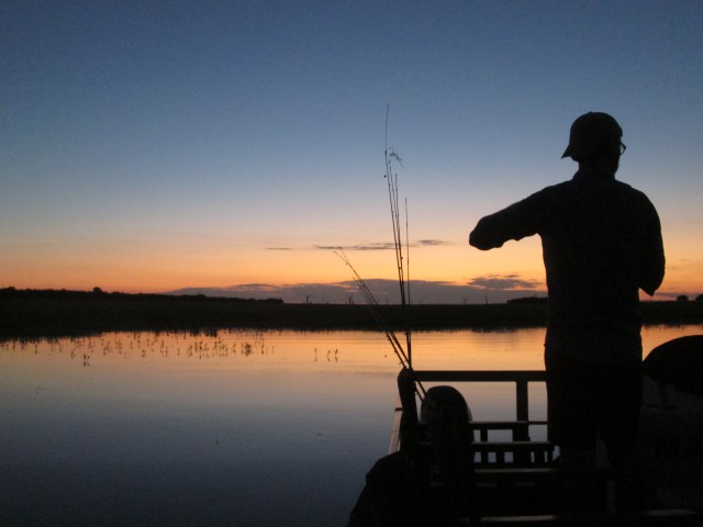 fisherman in the sunset..