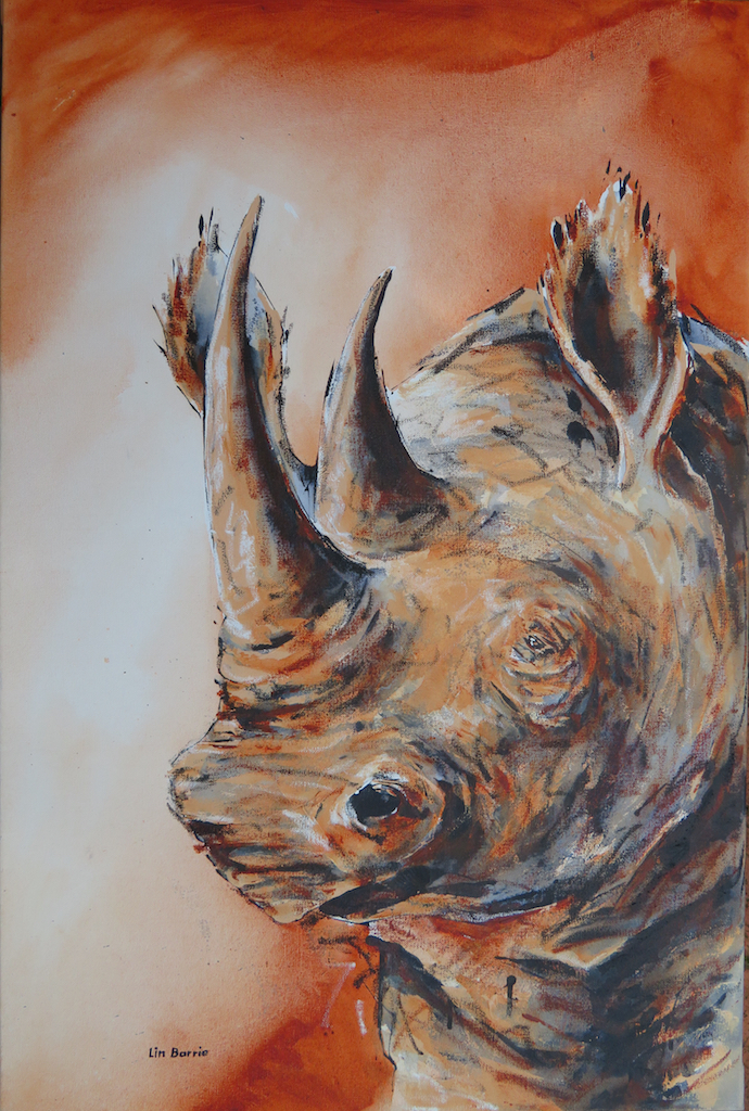 Black Rhino, mixed media on stretched canvas, 3 x 2 feet lo res.jpg