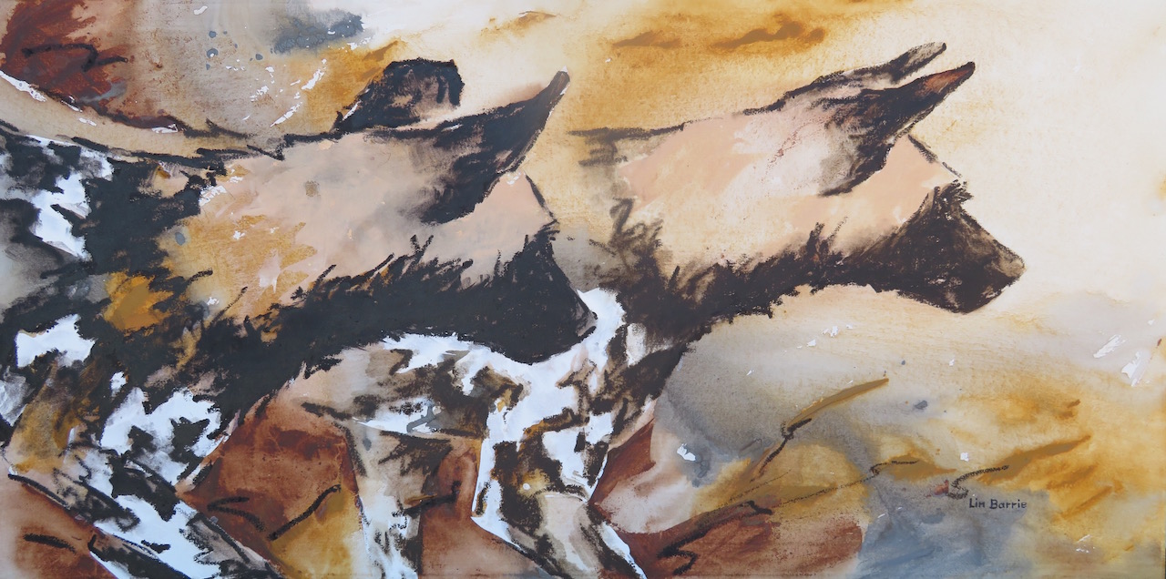 Hunting, mixed media on stretched canvas, 2 x 4 feet  lo res.jpg