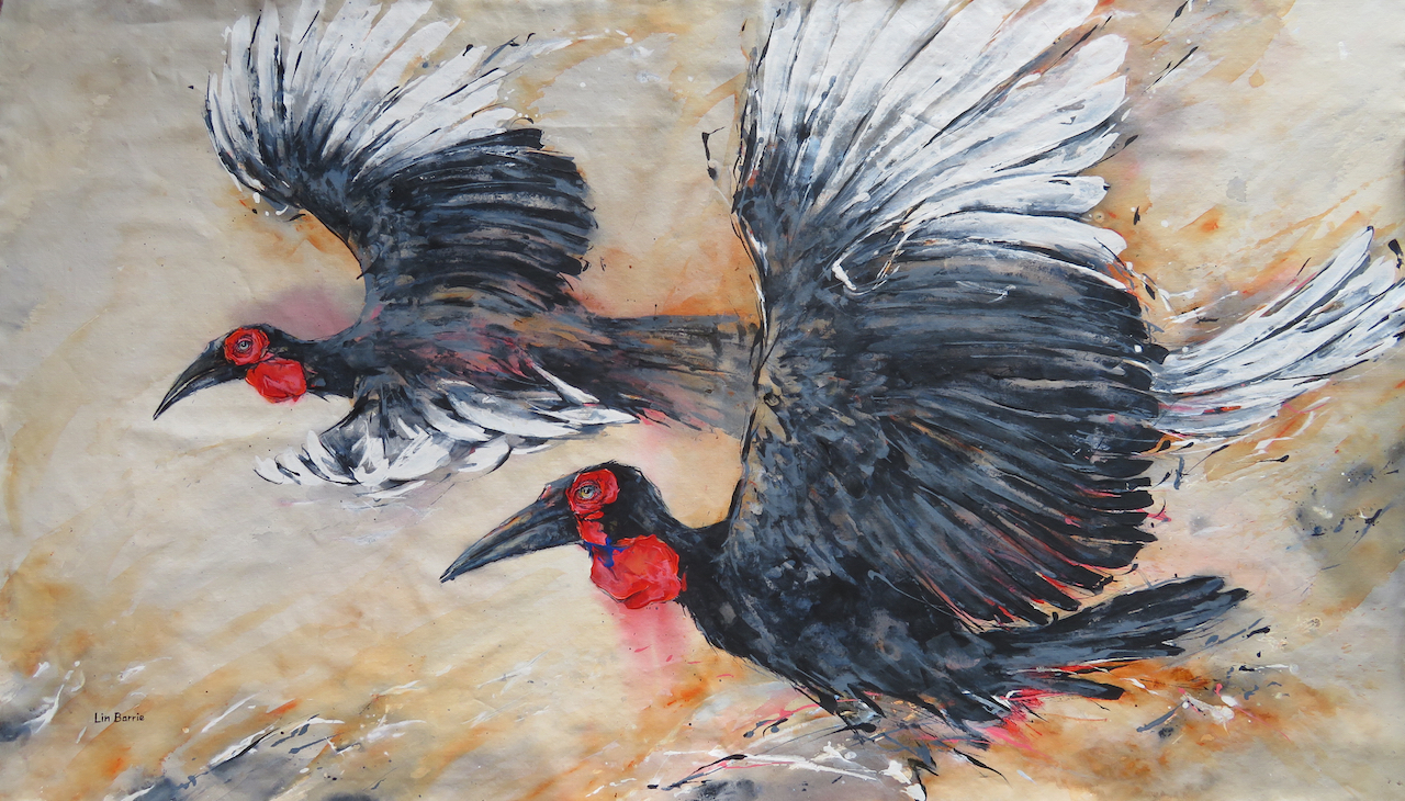 Hornbills I, acrylic on loose canvas, 104 x 179 cm lo res.jpg